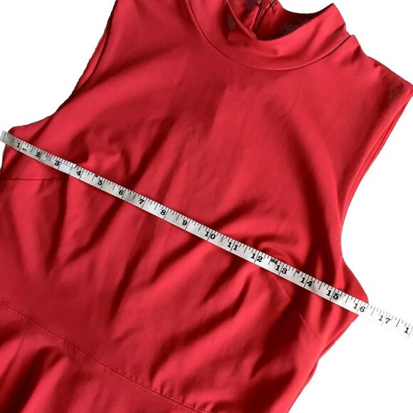 Cynthia Rowley Women’s Size 2 Mock Neck‎ Skater Dress Stretchy Fit & Flare - Picture 4 of 7